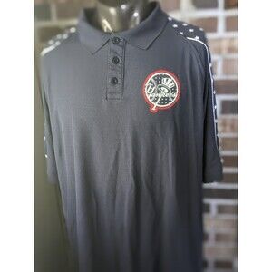 New York Yankees MLB Polo Golf Shirt Sz 2XL True Fan Patriot Collector Buy Out